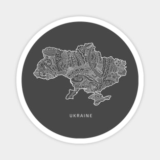 Ukrainian map decorative Magnet